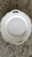 Zsolnay marked quality gilded porcelain cake plate cake stand