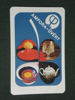 Kártyanaptár, Amfora Üvért vállalat,porcelán,műanyag,kerámia,1976 ,  (1)