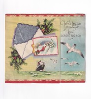 K:038 Karácsonyi nagyalakú boríték képeslap 1957