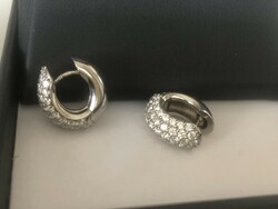 Women's diamond earrings, 14k white gold