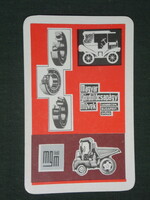 Card calendar, Hungarian rolling bearing works, Budapest, dump truck, 1977, (1)