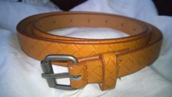 Unisex leather belt 116 x 1.8 cm - new piece
