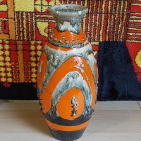 Vintage fat lava ceramic vase by István Transylvania with free shipping