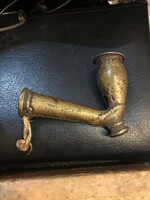 Bronze pipe from Central Africa, xix. Beginning of the century, 13 cm in size.