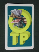 Kártyanaptár, OTP takarékpéztár,grafikai rajzos,papírpénz,1975 ,  (1)