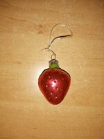 Antique glass strawberry strawberry Christmas tree decoration - 5 cm high