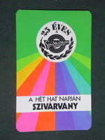 Kártyanaptár,Nimród vadászboltok,Budapest,Pécs,ETV vállalat,grafikai rajzos,szarvas, 1978 ,  (1)