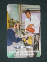 Card calendar, máv railway, travel, catering, buffet car, 1978, (1)