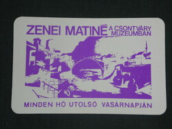 Card calendar, ossuary museum, Pécs, 1975, (1)