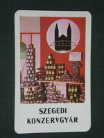 Card calendar, Szeged cannery, 1976, (1)