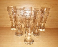 Elegant, classic, beautifully shaped, molded draft beer glass - 7 dl - 6 pieces in one