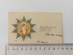 Old mini postcard Christmas greeting card 1941