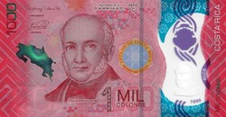Costa Rica 1000 colones, 2019, unc banknote