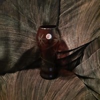 Burgundy glass vase