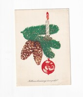 K:043 Karácsonyi képeslap Retro, 03 (olimpiai bélyeg) 1970
