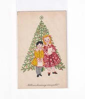 K:050 Karácsonyi képeslap postatiszta Retro (K. Lukáts Kató)