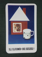 Card calendar, dairy companies, kitten, cat, 1972, (1)