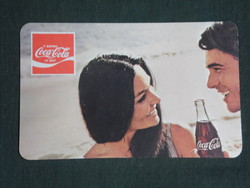 Card calendar, coca cola soft drink, Sztegyháza spirits company, female model, 1976, (1)