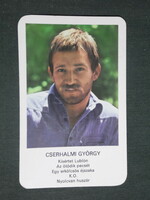 Card calendar, Mokép cinema, actor György Cserhalmi, 1978, (1)
