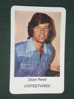 Kártyanaptár, MOKÉP mozi, Dean Reed színész, Vértestvérek mozifilm,1977 ,  (1)