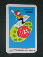 Card calendar, toto lottery game, graphic artist, advertising figure, 1978, (1)