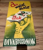 Magyar divatcsarnok reklám plakát 1936 Ritkaság!!