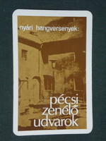Card calendar, cultural office, Pécs, concert hall, 1975, (1)