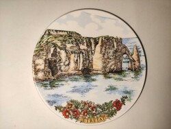 Etretat French porcelain wall plate