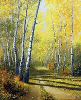 Autumn trees - painting