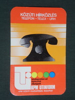 Kártyanaptár, KPM utinform, Budapest,1977 ,  (1)