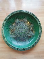 Green ceramic wall plate