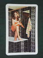 Kártyanaptár, Hőgyész vegyesipari szövetkezet, erotikus női akt modell,1976 ,  (1)