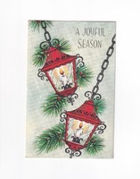 K:070 Karácsonyi képeslap postatiszta/ Házi kézzel készült Angol képeslapok!