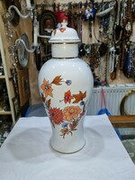 Vase with a porcelain lid from Hollóház