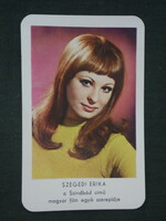 Card calendar, movie theater, actress Erika from Szeged, 1972, (1)