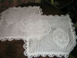 Beautiful new snow-white handmade crochet floral decorative pillow