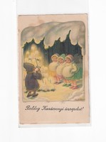 K:086 Karácsonyi Antik képeslap (Pauli Ebner)