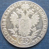 Silver 20 krajcár 1818 a