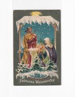K:081 Christmas antique embossed postcard 1917