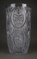1P286 Hatalmas csiszolt ólomkristály váza virágváza 36.5 cm 5.36 kg