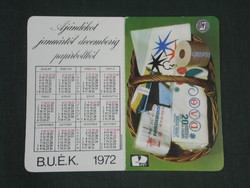 Card calendar, pier, paper factory, star napkin, paper handkerchief, 1972, (1)