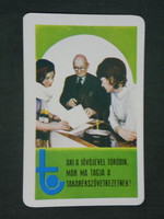 Kártyanaptár, Takarékszövetkezet, női modell,1972 ,  (1)