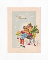 K:088 Christmas antique postcard 1961