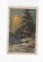 K:077 Christmas antique postcard (chewed by a mouse)