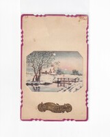 K:079 Christmas antique card postcard