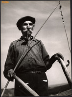 Nagyobb méret, Szendrő István fotóművészeti alkotása. Idős férfi, pipával, bajusz, 1930-as évek. Ere