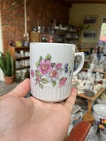 Zsolnay Gyönyörű   virágos  porcelán bögre paraszti dekoráció,   nosztalgia