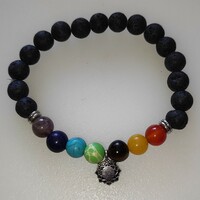 Mandala 7 chakra mineral bracelet new