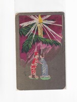 K:085 antique Christmas postcard 1904 / handmade card!