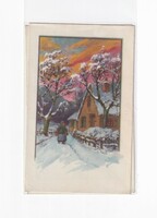 K:078 Christmas antique postcard, post clean / artistic
